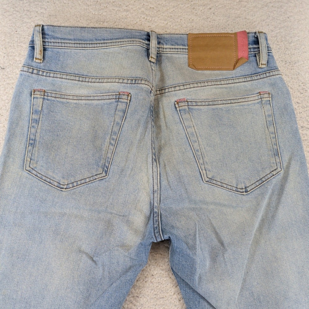 Acne Studios Bla Konst River Lt Blue FW19 Tapered Jeans Mens 30x26 Made in Italy - Picture 9 of 10